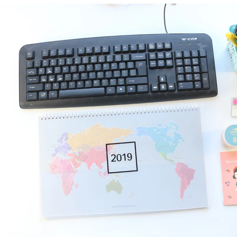 Domikee 2019 год офисный школьный стол календарь блокнот для планирования А4 большой