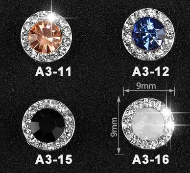 5pcs New Crystal Colourfu Nail Rhinestone Alloy Art Decorations DIY Glitter Rotatable 3D Jewelry Manicure Supplies | Красота и
