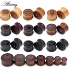 1 пара, новые деревянные ушные заглушки Alisouy, серьги-подвески для пирсинга плоти туннельный расширитель для женщин и мужчин, ювелирные изделия для растяжки пирсинга тела