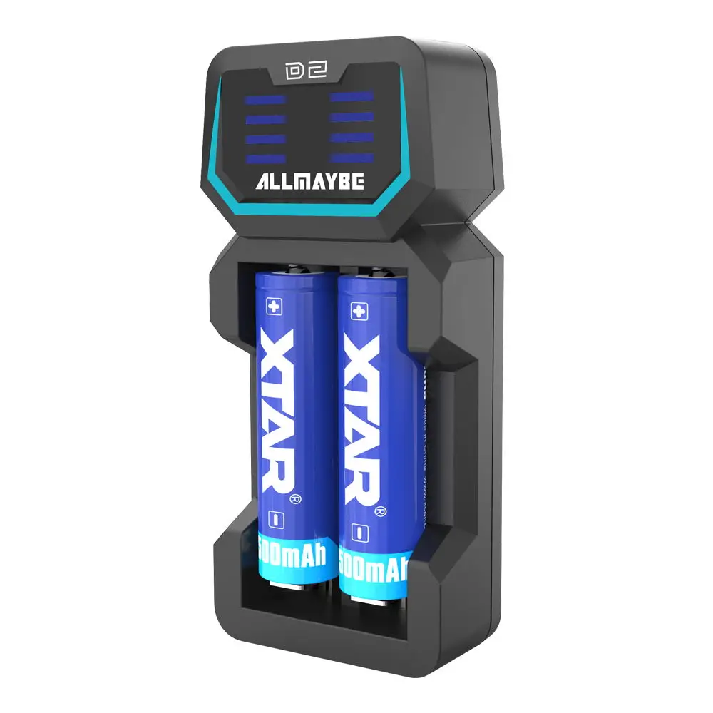 XTAR бренд ALLMAYBE D2 batery зарядное устройство для 3 6 V/3 7 V 18650 литий ионные батареи PK nitecore