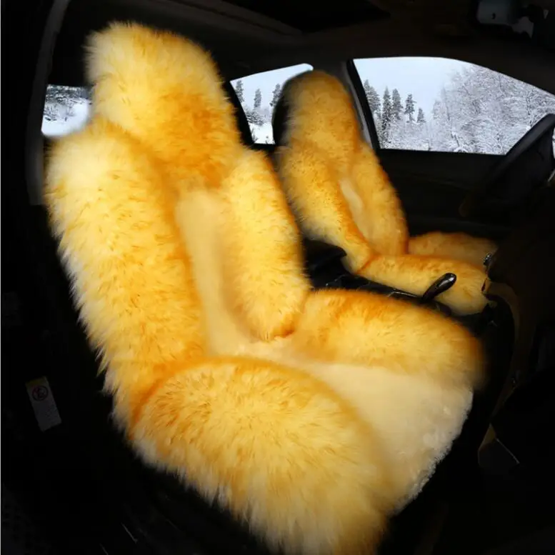 Natural Australian sheepskin car seat covers universal size accessories automobiles FOR lada granta renault logan | Автомобили и