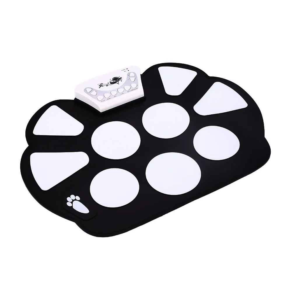 Портативный электронный рулонный барабан Pad Kit Силиконовый складной с
