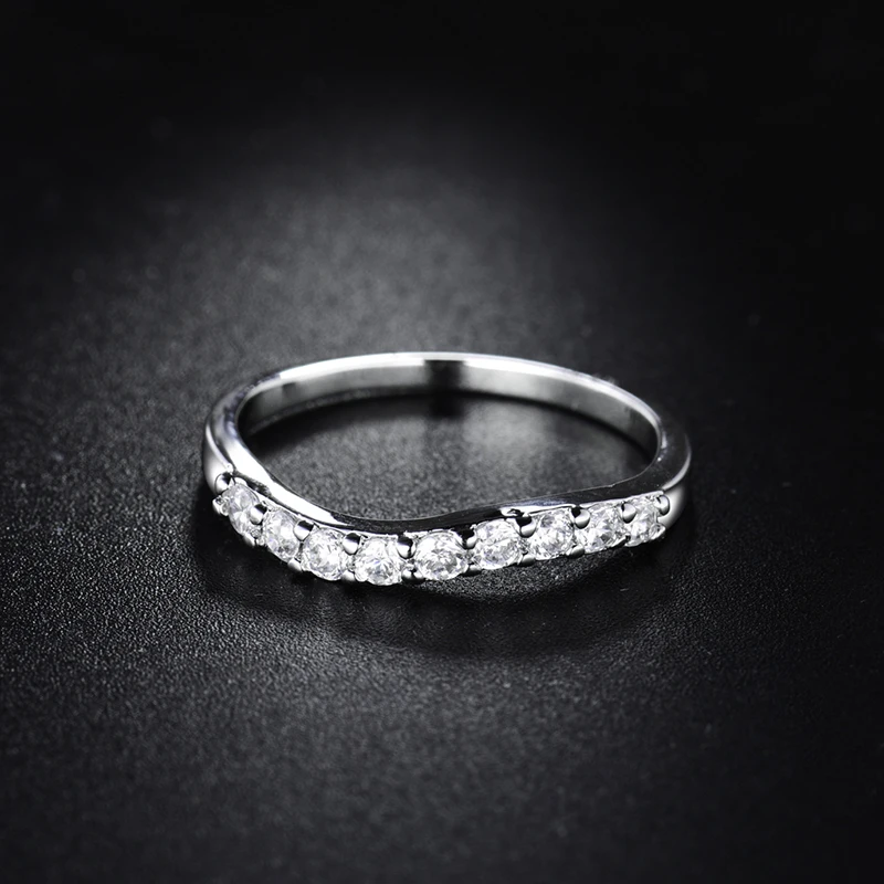 Женское кольцо с фианитом GULICX белое золотое ювелирные изделия R051 | Украшения и