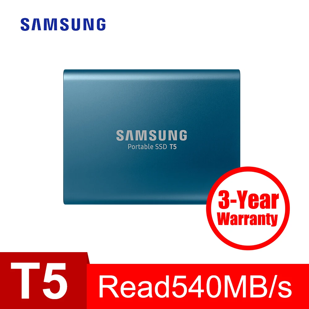 Samsung портативный SSD T5 250 ГБ 500 ГБ 1 ТБ 2 ТБ внешний твердотельный HD Жесткий диск 2," USB 3,1 Gen2(10 Гбит/с) для настольного ноутбука