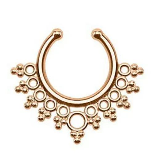 Кольца и шпильки для носа индийский пирсинг клипсы Септум кольца женщин