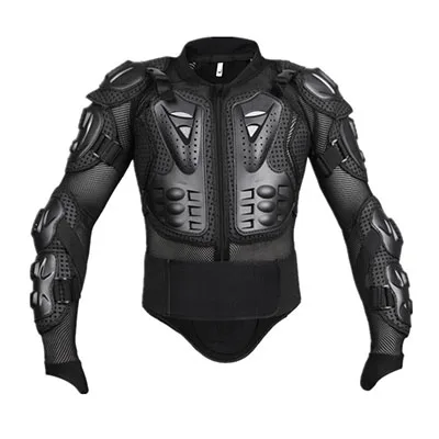 black jacket WOSAWE мотоциклетные куртки наборы мотоциклистов защита для мотокросса мото грудь поддержка спины одежда Броня хип протектор костюмы - Цвет: black jacket