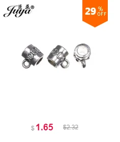 Juya подвесной зажим застежка под залог Spacer Бусины для изготовления ювелирных изделий 11x8 мм, 50 шт в наборе, "сделай сам" Цепочки и ожерелья браслета ремесла прелести разъем DA0011