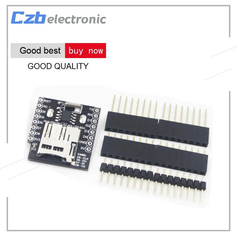 RTC DS1307 часы реального времени DataLog щит с Micro SD пин-заголовки комплект | Электроника