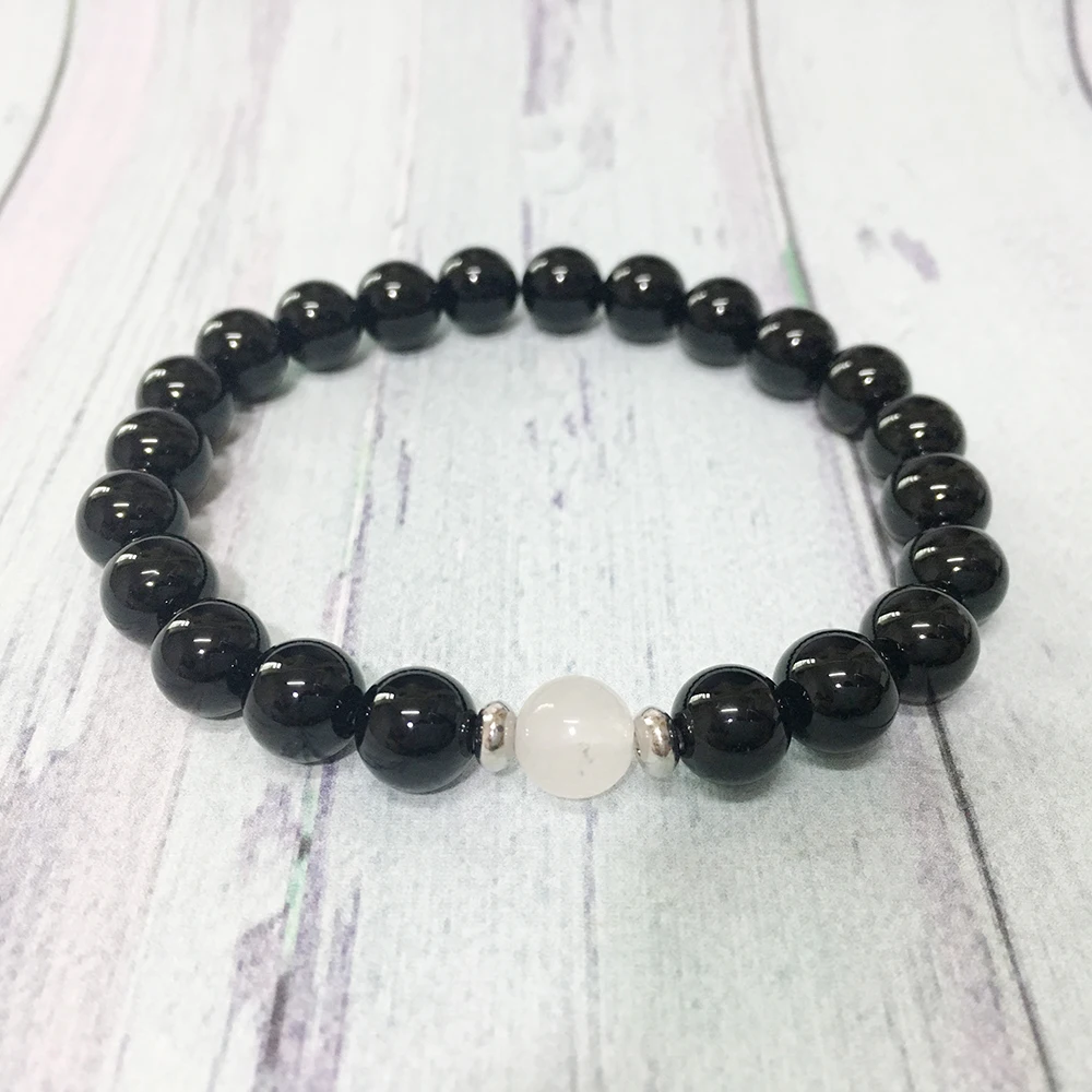 Ruberthen AAA Grand Black Tourmaline Designer Couples Bracelets Anniversary Girlfriend or Boyfriend Engagement Gift | Украшения и