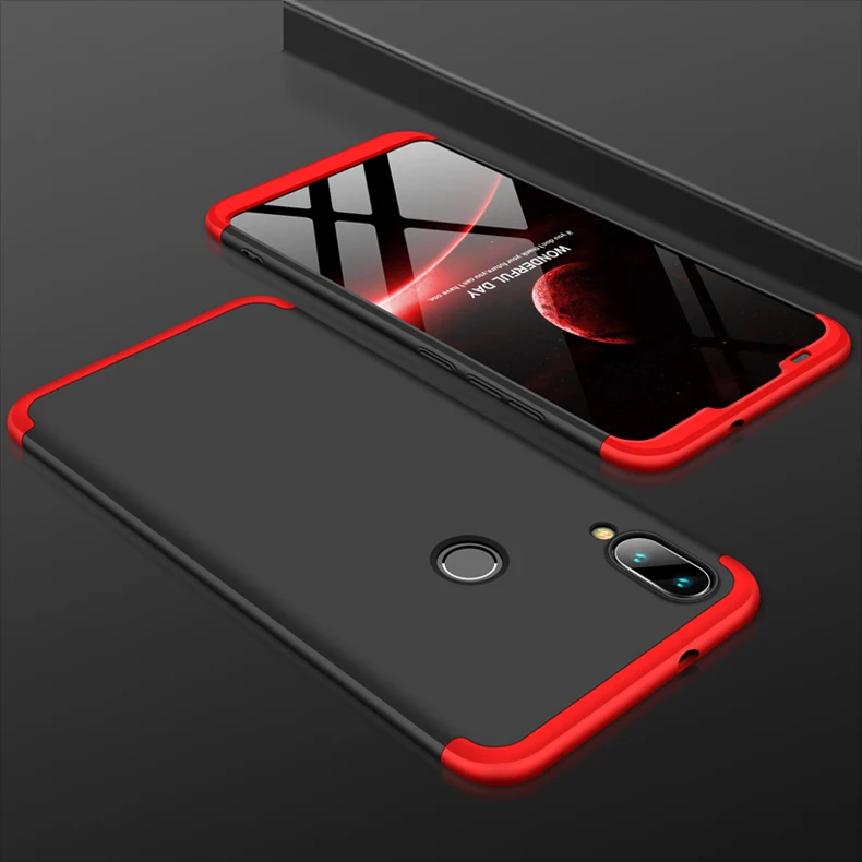 Для Xiaomi mi Play чехол 360 полная защита противоударный 3 в 1 чехол для телефона для Xio mi Play чехол - Цвет: Red Black