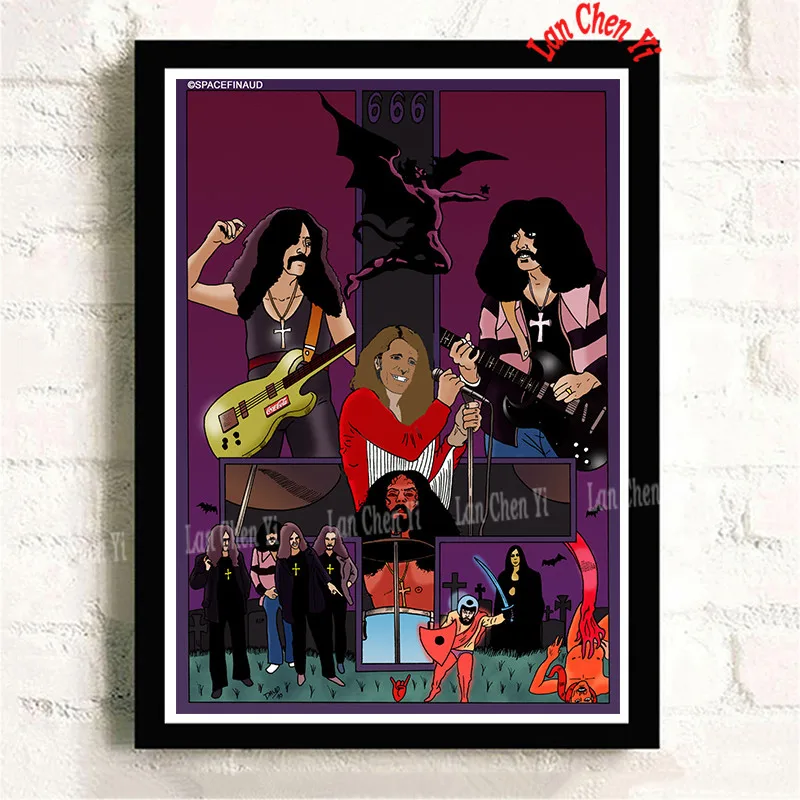 Black Sabbath музыка белая мелованная бумага настенные плакаты наклейки украшения дома хорошее качество принты