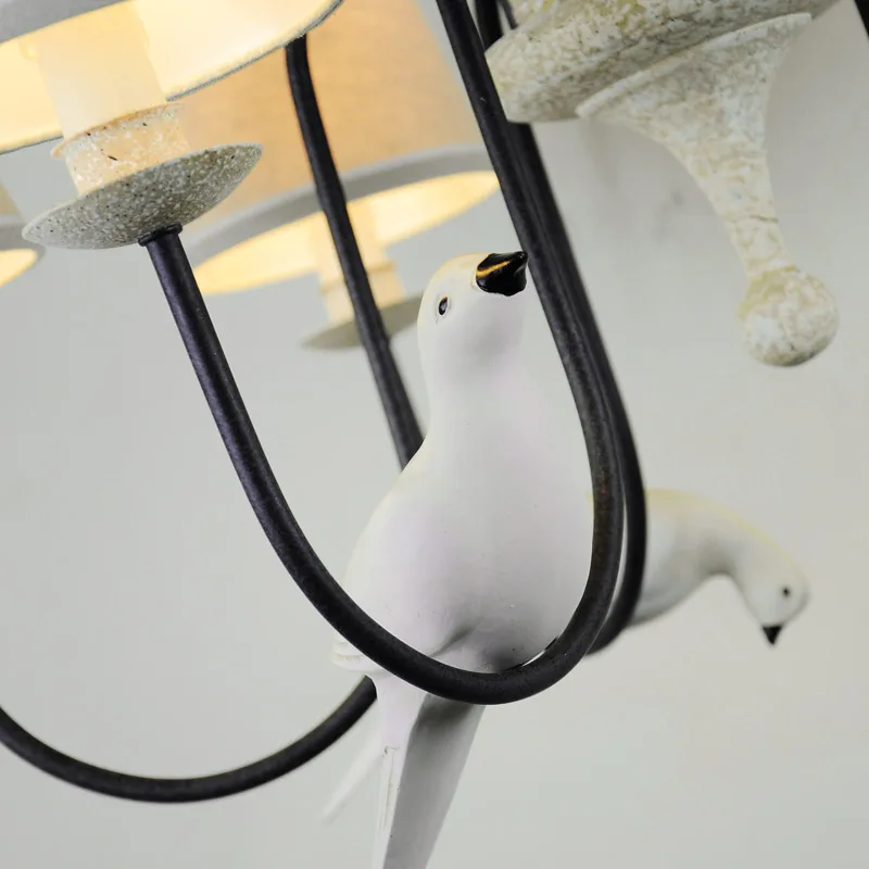 Люстра с птицей светильник для гостиной лестницы черный железный Ретро стиль