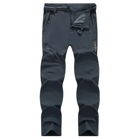 dark gray LoClimb 8XL Светоотражающие походные брюки мужские летние быстросохнущие брюки для улицы мужские горные треккинговые брюки водонепроницаемые брюки AM012 - Цвет: dark gray