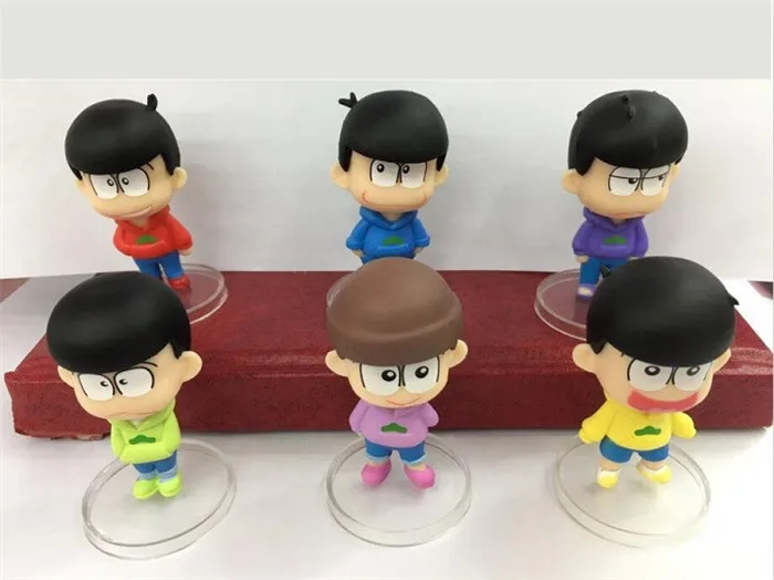 20 компл./лот Osomatsu Сан-игрушки Аниме Mr Сан Карамацу Ichimatsu цифры ПВХ куклы 6 шт./компл.