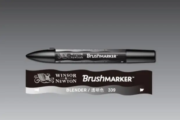 Winsor& Newton кисть-маркер, кисть на спиртовой основе, быстро сохнет, черный, серый, розовый, фиолетовый цвета, два кончика, художественные ручки - Цвет: Blender