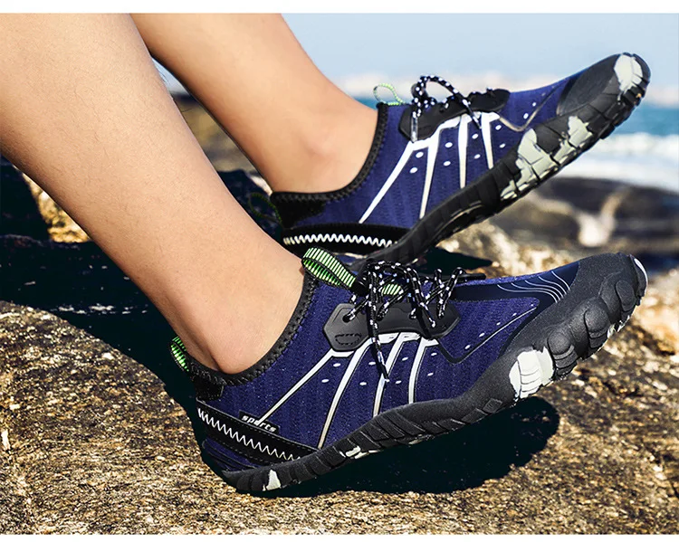 Мужская и Мужская Уличная пляжная обувь с пятью пальцами zapatos mujer Весна г. быстросохнущая резиновая мужская обувь на шнуровке