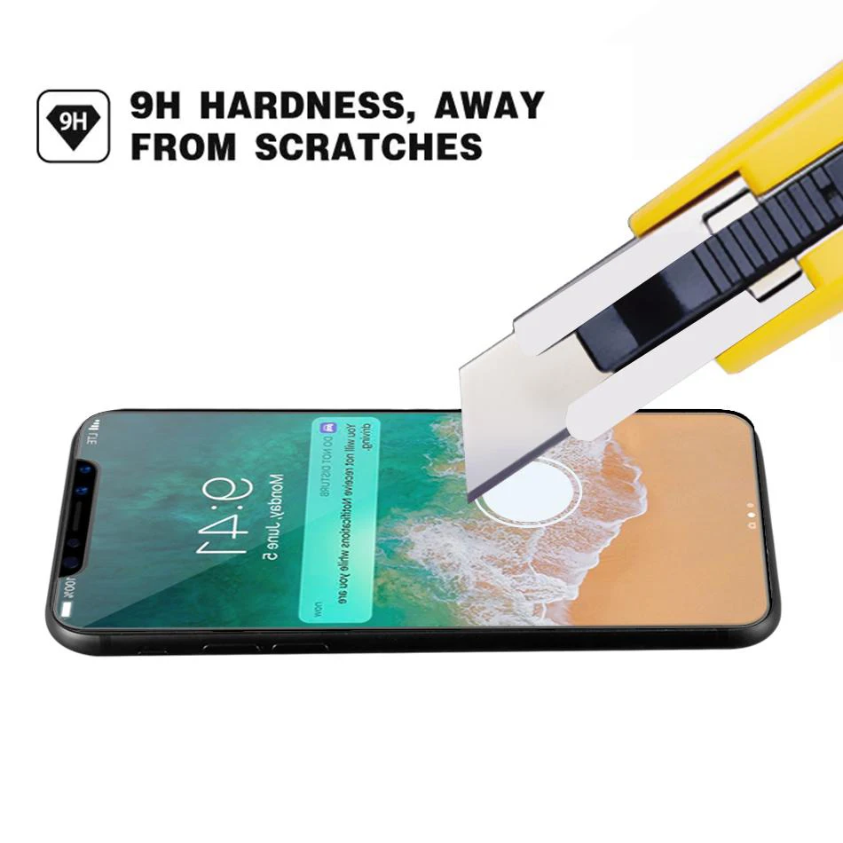 100 шт для телефона X XR Xs Max Закаленное стекло протектор экрана 9H 2.5D анти осколочная