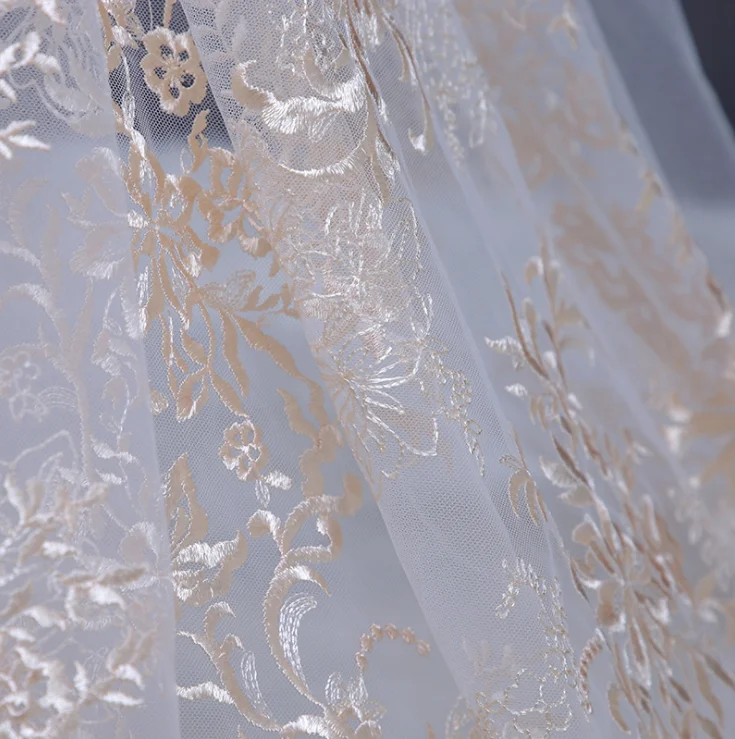 Сделай Сам Золотая/белая супер кружевная ткань для лоскутного шитья полностью