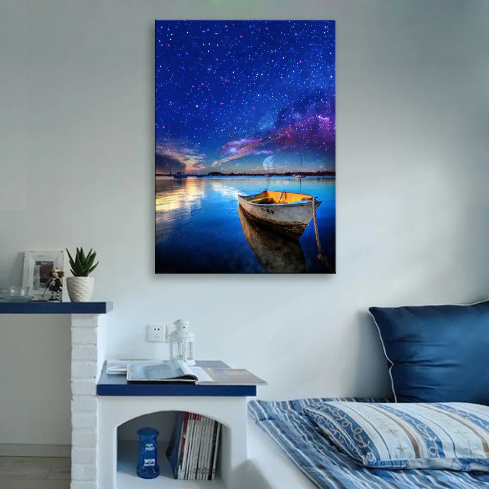 Растянутый Холст принты с белым лотосом на воде светодиодный фон для детских фото в стиле принт светодиодный стены искусства СВЕТОДИОДНЫЙ украшения