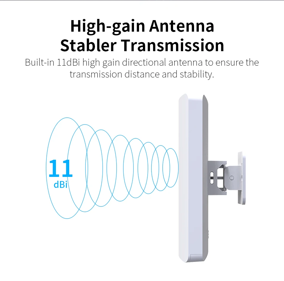 

Outdoor Wifi Router 300Mbps Wireless Repeater/Wifi Bridge Long Range 2.4Ghz 1-3KM Outdoor CPE AP Bridge 24V POE LAN WAN RJ45 CPE