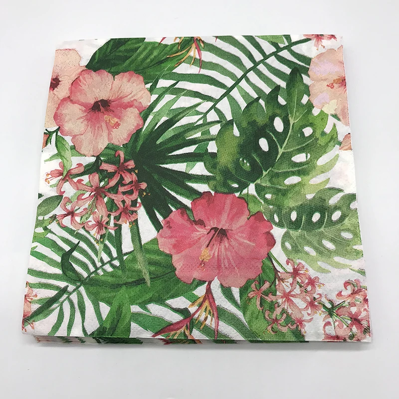 20pcs/lot Flower napkins birthday party decorations Flowers theme paper tissues 33cm*33cm | Дом и сад