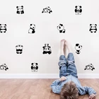 Симпатичная маленькая панда Домашняя Наклейка на стену, в нордическом стиле Симпатичная виниловая наклейка на стену s для детской комнаты детская комната обои