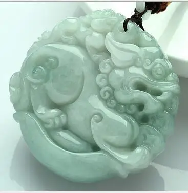 Кулон класса А чистая ручная скульптура Божье чудовище кулон Кирин ожерелье из