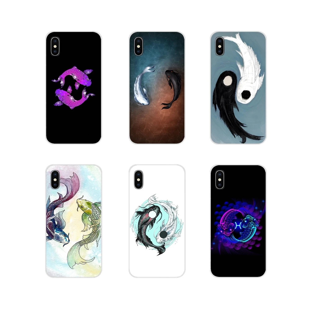 Koi Yin Yang Fish аксессуары чехлы для телефонов Чехлы Apple iPhone X XR XS MAX 4 4S 5 5S 5C SE 6 6S 7 8 Plus ipod