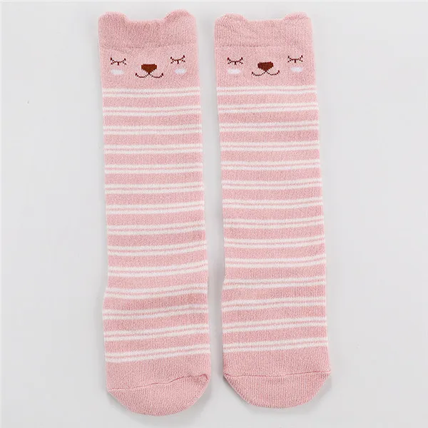 4 Bbay/гольфы носки для маленьких мальчиков и девочек Нескользящие Милые Носки с рисунком кота и лисы для новорожденных, 1 пара, для 0-3 лет - Цвет: 4