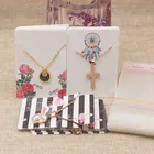 Картонные картонные карты для сережек 5x7 см, 200 штук + 100opp мешков, 4 однотонные картонные карты для демонстрации ювелирных изделий