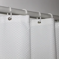 UFRIDAY Brand White Waffle Bathroom Shower Curtain Waterproof Thick Polyester for Hotel Home Decorative Bath Curtain Bath Screen