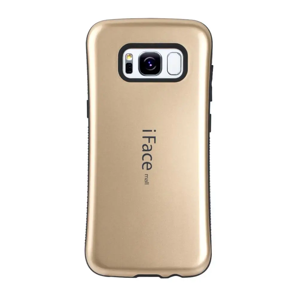 Золотой Чехол для Iface mall для Samsung Galaxy S8/S8 плюс противоударный ТПУ защитный жесткий чехол для задней панели телефона чехлы - Цвет: Золотой