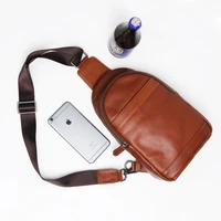 lan leather mens waist bag first layer cowhide messenger fashion leather chest bag