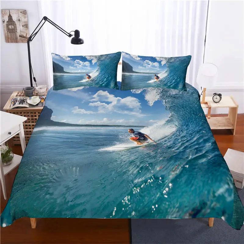 3D ocean surf Комплект постельного белья пуховое одеяло покрывало стеганное ватное