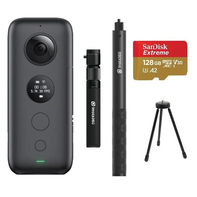 Bundle 6 Insta360 ONE X Экшн-камера VR Insta 360 панорамная камера 5,7 K видео 18MP фото с зарядным устройством для аккумулятора селфи Stic - Цветной: Bundle 6