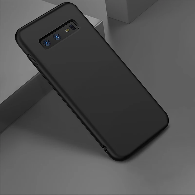 Силиконовый чехол для телефона samsung Galaxy S10 Plus тонкий матовый мягкий S9 Note 8 9 J4 J6 J7 2017