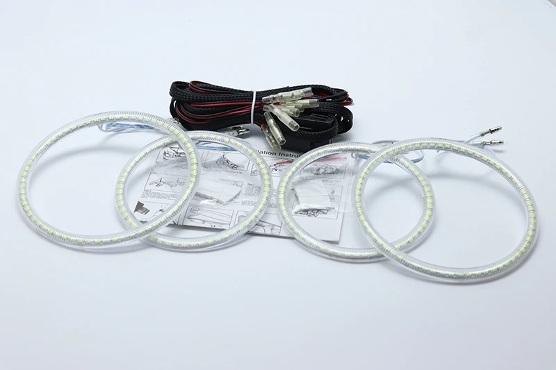 Для Fiat Albea 2012-2005 ультра яркий SMD белый светодио дный светодиодный Ангел глаза 2600LM 12 В в halo Кольцо Комплект дневной свет