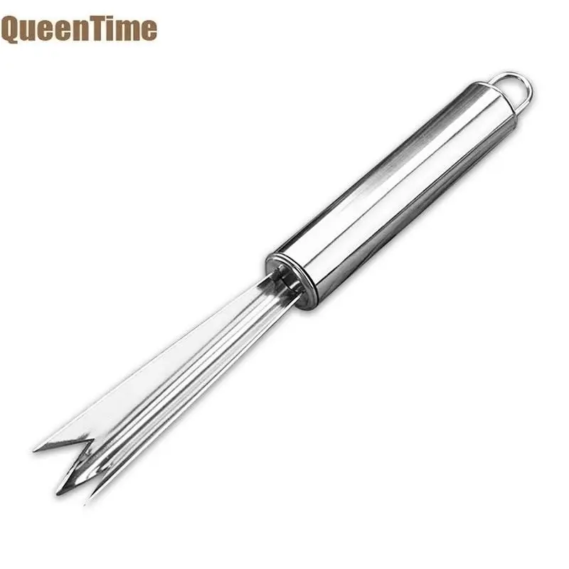 QueenTime нож для чистки ананаса, резак из нержавеющей стали, Ананас Семена для удаления картофельных глазков, нож для очистки фруктов, кухонные гаджеты