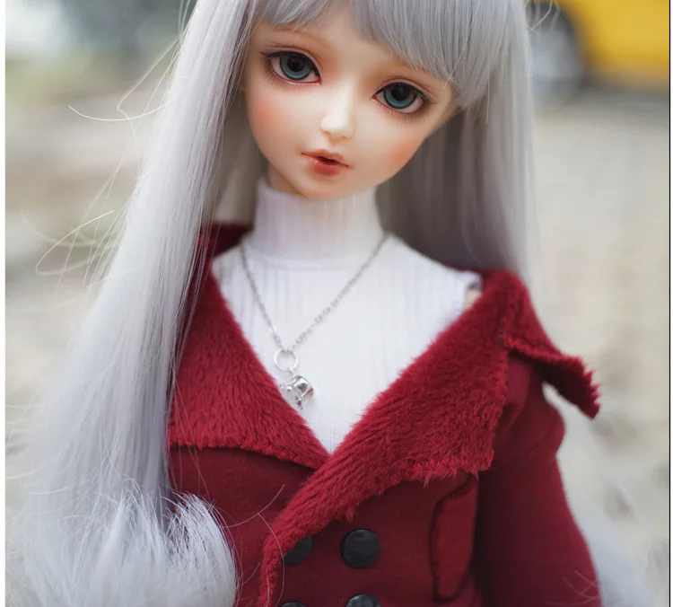 DIY парик для bjd 1/3 1/4 1/6 Кукла Высокая температура провод парик крышка 001