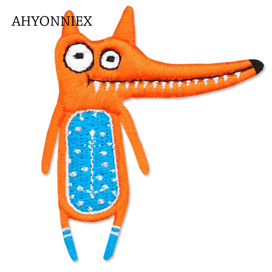 AHYONNIEX 1 штука лиса вышивка животное сумка с патчем куртка джинсы мультфильм
