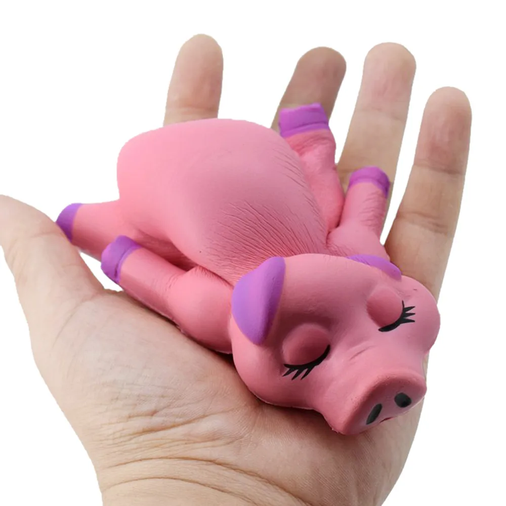 Розовый Милые горячие Kawaii Jumbo pig мягкое медленно рисингулы коллекционные игрушки мультфильм сладкий Ароматические супер медленно поднимающиеся игрушки для детей - Цвет: Розовый