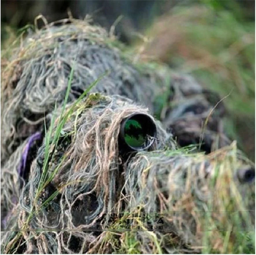 Ghillie костюм военная игра наружная винтовка Охота 1,2 м/48 дюймов эластичная Синтетическая нить цвета смешанные камуфляж лесной Ghillie веревка