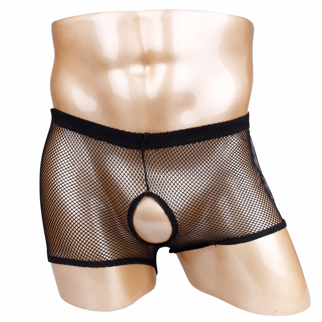 Мужское нижнее белье сетчатые боксеры трусы бикини сексуальные полупрозрачные с