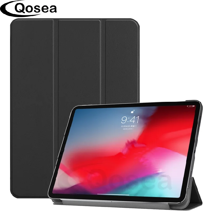 Qosea PU кожаный чехол для Apple iPad Pro 11 роскошный защитный чехол-подставка чехол с держателем карандаша чехол для планшета авто сна