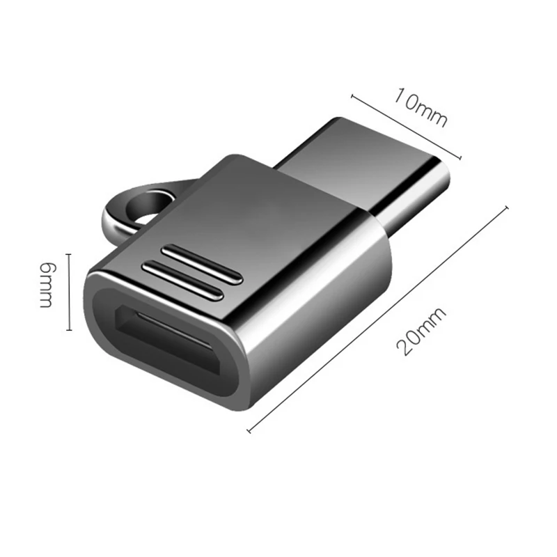 Адаптер Type C Micro USB в USB-C конвертер с брелком для Samsung HTC MacBook QJY99 | Мобильные телефоны