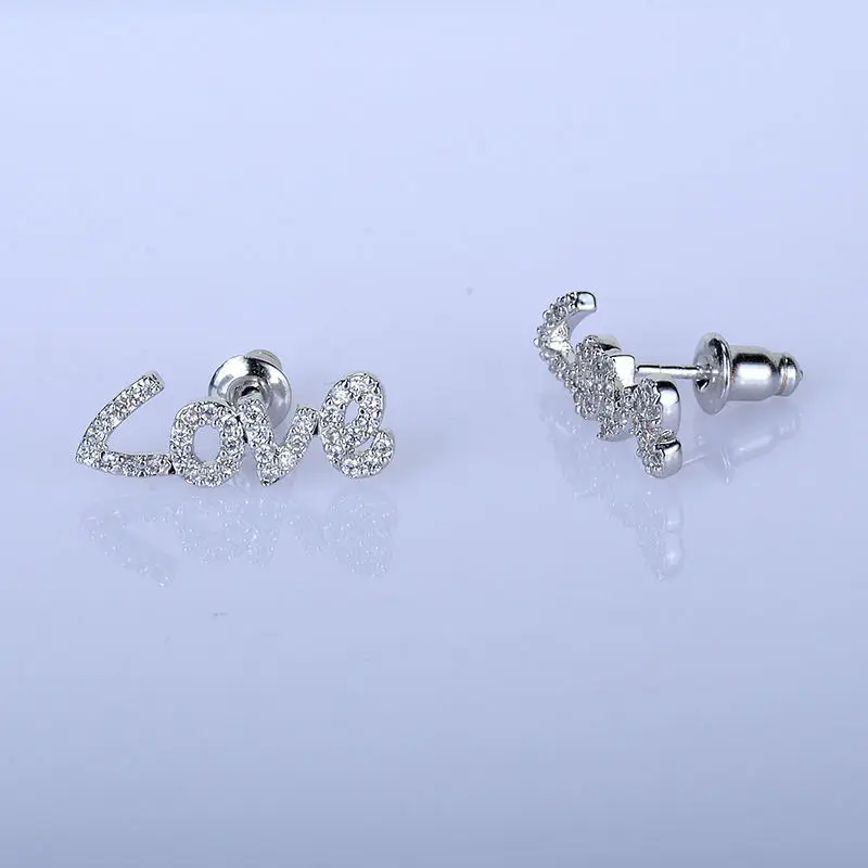 Новое поступление 2016 модные ювелирные изделия алфавит любовь цвет белого золота