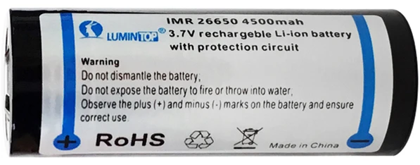 2 шт LUMINTOP ICR26650 26650 5000mAh аккумуляторные батареи 3 7 v 18.5wh + 1 Soshine li-ion/LiFePO4/NiMH