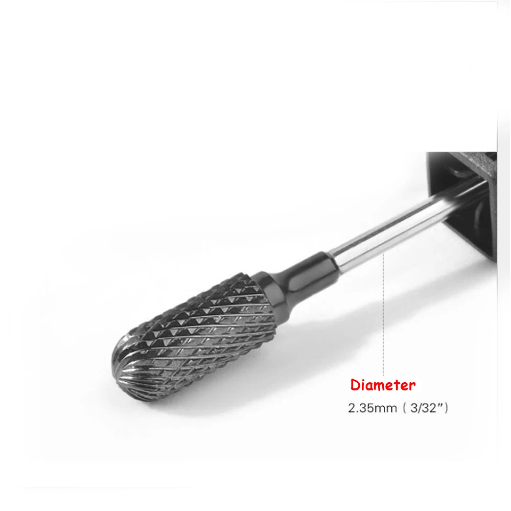 5 типов твердосплавных фрез для ногтей Черная машина с титановым покрытием