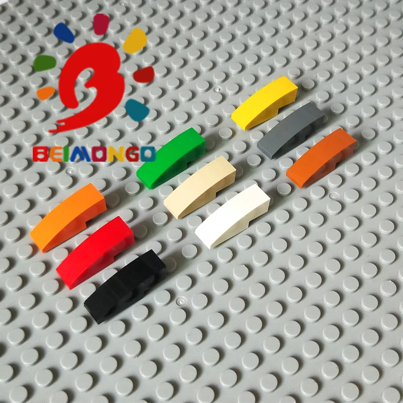 Бесплатная доставка! Строительные блоки BEIMONGO кирпичи с бантом 1x3 100 шт. дуговые