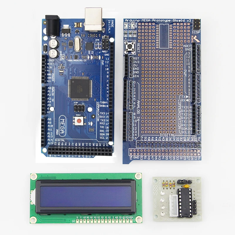 MEGA Learning Starter kit LCD + плата двигателя Датчики макетная Сопротивление Для 2560 для Raspberry